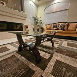 7 Piece Living Room Furniture Set With 2 Lamps, Coffee And 2 End Tables OBO