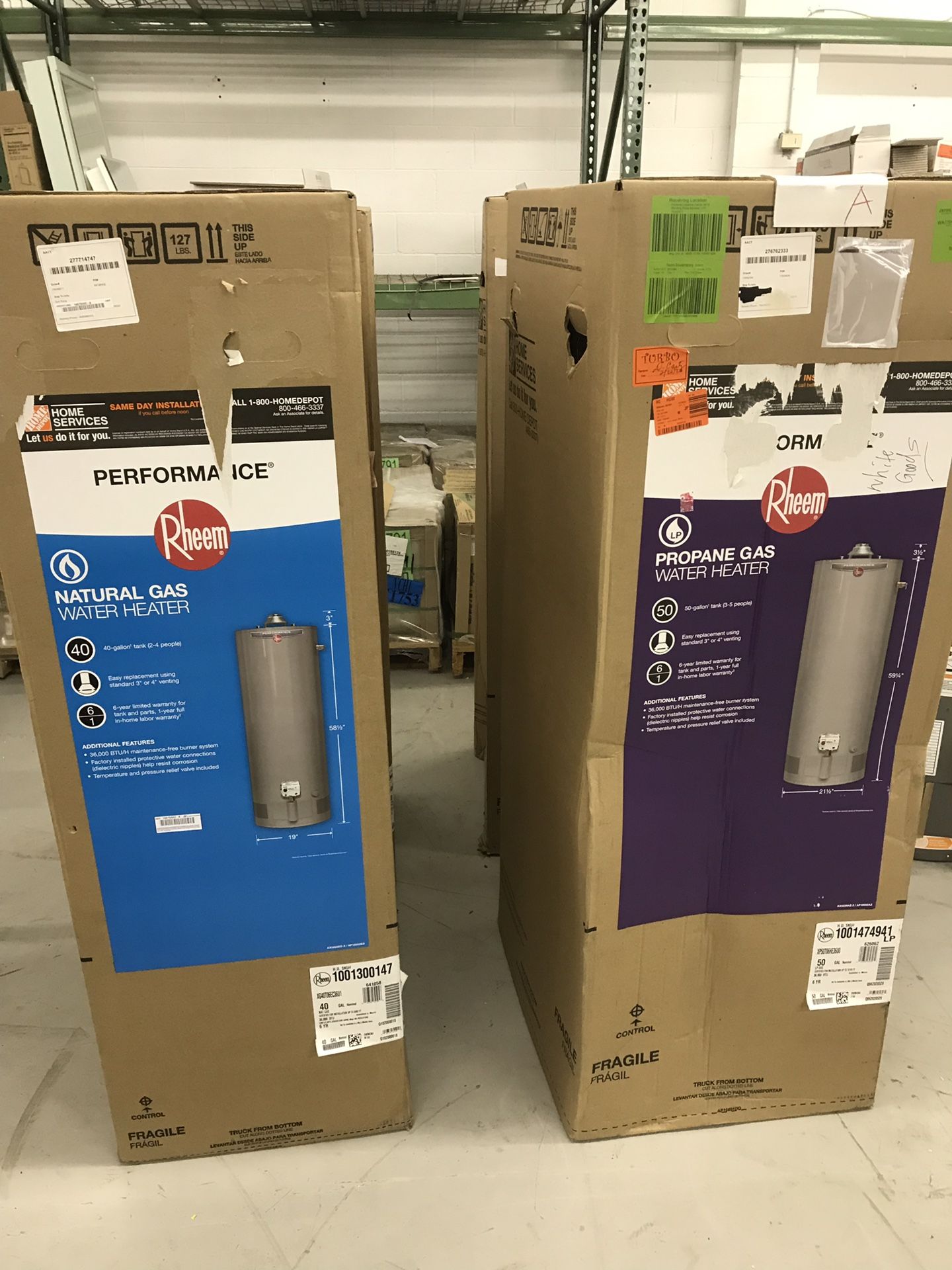 Rheem water heater from $270 and up