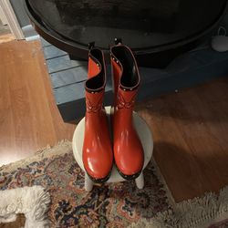 Absolutely Brand New Disney Ladies Size 10 Red Minnie Mouse Rain Boots