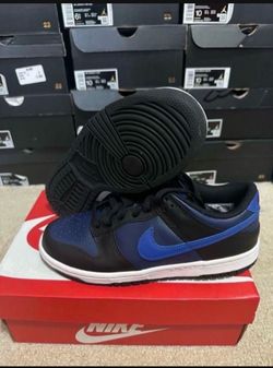 Nike Dunk Low Midnight Navy Game Royal Black DH9765-402 Size7Y Brand New