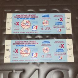 1977 N.Y. YANKEE ALCS tickets