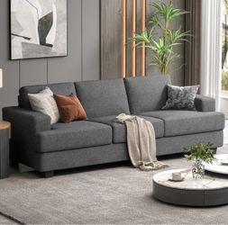 Gray 3-Seat Sofa