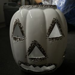 Brand new ceramic pumpkin candle holder halloween / fall decor 