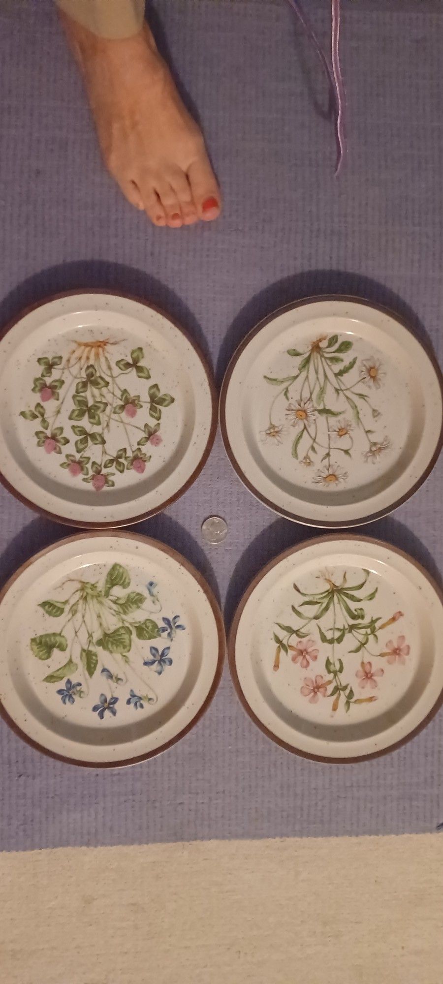 Flowered Luncheon Plates