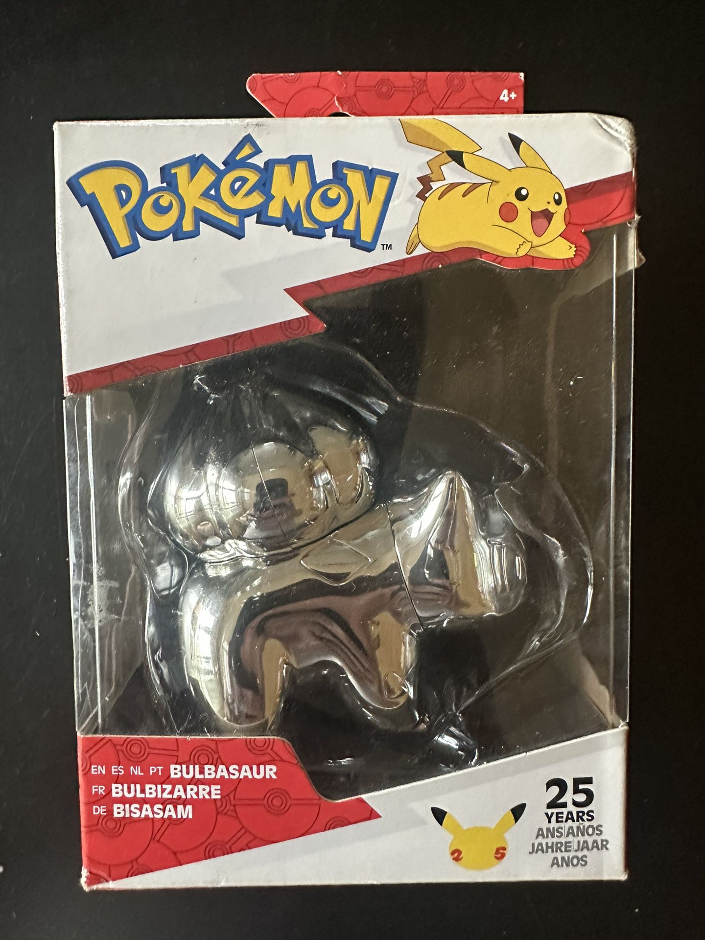 Sealed Pokemon 25th Anniversary Silver Bulbasaur Figure