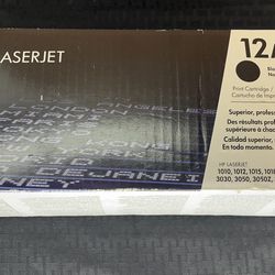 NEW - Genuine HP LaserJet 12A Black Toner Print Cartridge (Q2612A)