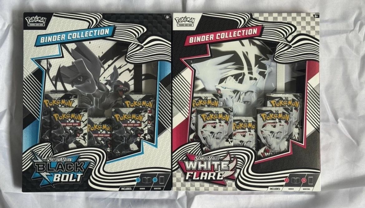 Pokemon Black Bolt And White Flare Binder Collection Set