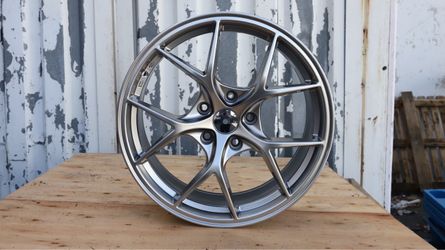18 INCH SQUARED SET BBS STYLE WHEELS RIMS 18X8 +35 (5X112) CB: 66.6