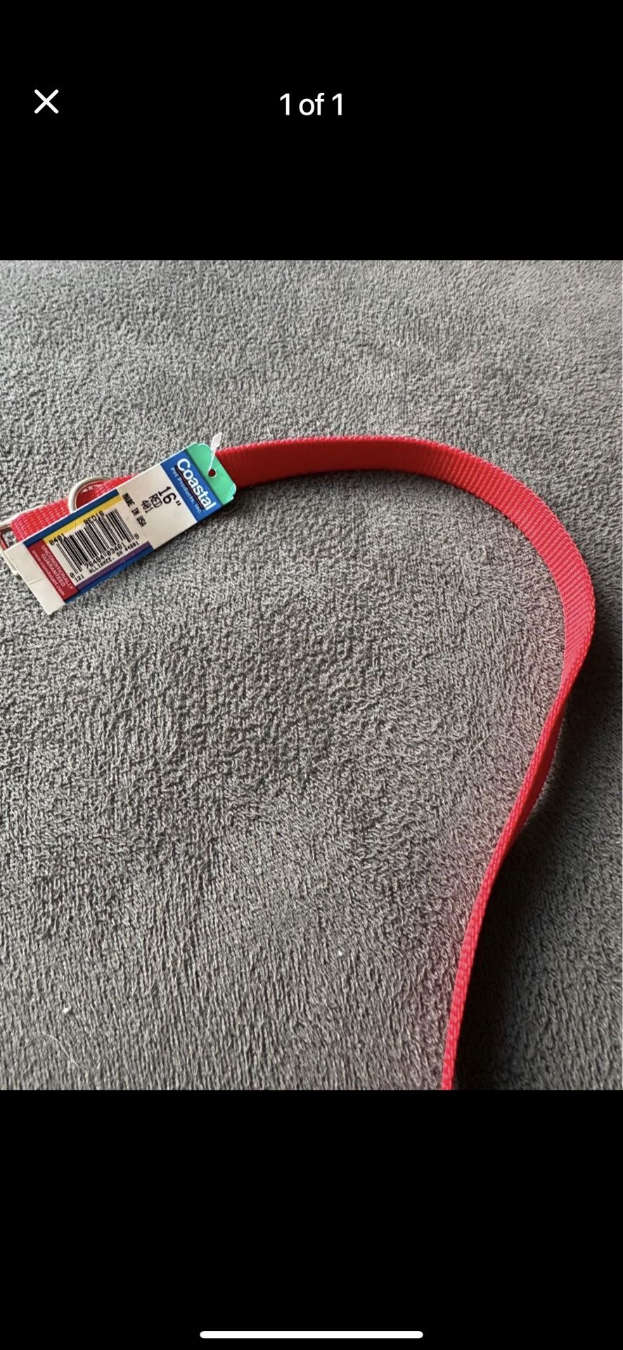 Dog or cat collar (red) 16”