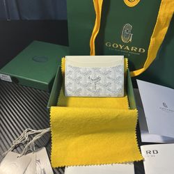 *Shipping Available* Authentic Goyard Saint Sulpice Card Holder Wallet White