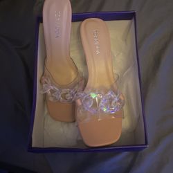 Nude /clear Heels 