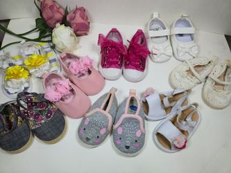 8 Pairs of Baby Girl Shoes. Baby Girl Shoes. Summer Baby Shoes.