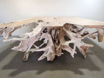 Teakroot Solid Live Edge Branches Console Entryway Table 