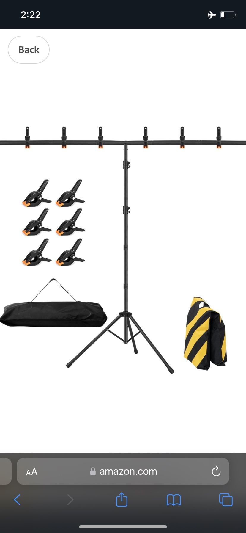 8 X 5Ft T Shape Backdrop Stand