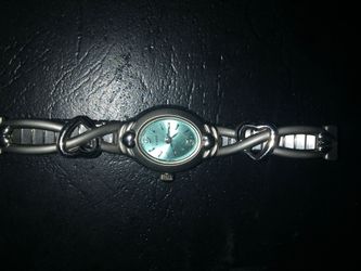 Silver Tone Heart Design Quartz Watch
