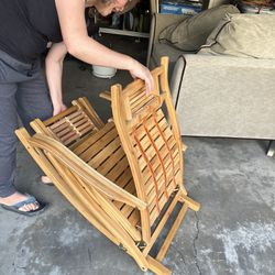Reclining  Wooden Chair