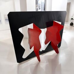CRAZY POST MODERN ORIGINAL STEEL  GEOMETRIC SCULPTURE