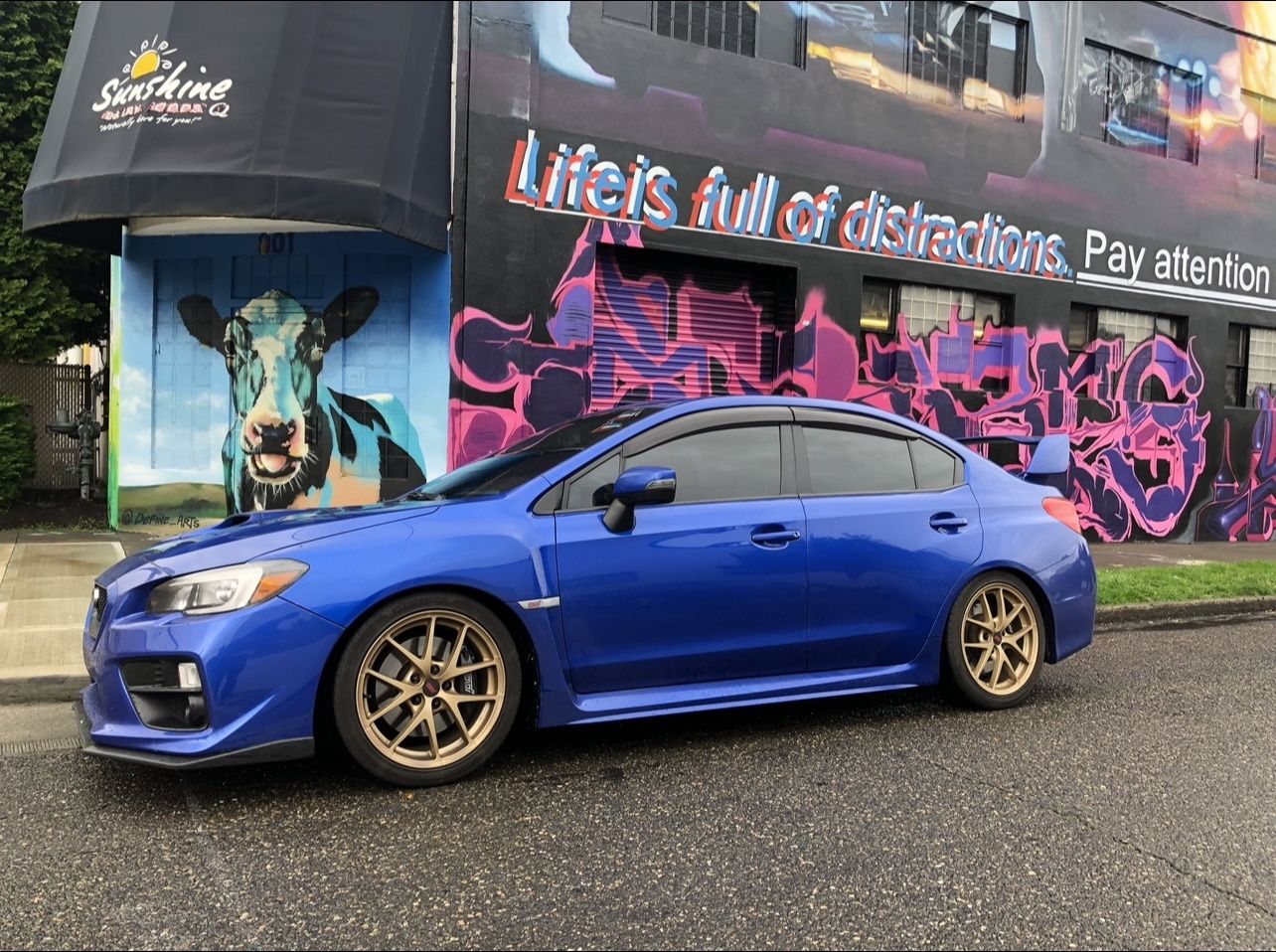 2015 Subaru WRX STI Launch Edition Gold BBS Wheels