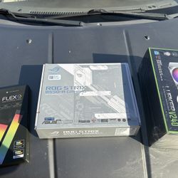 Pc Motherboard , CPU Cooler , White Extension Cords Combo 