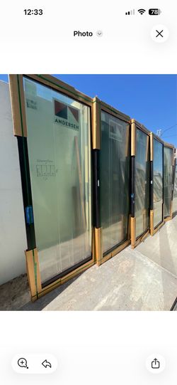 Black multi sliding glass doors 12x8