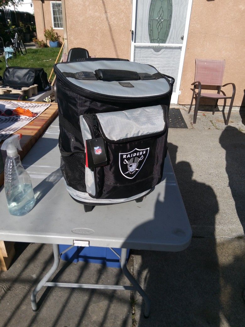 Raiders Hot Cold Cooler On Wheels Or Backpack