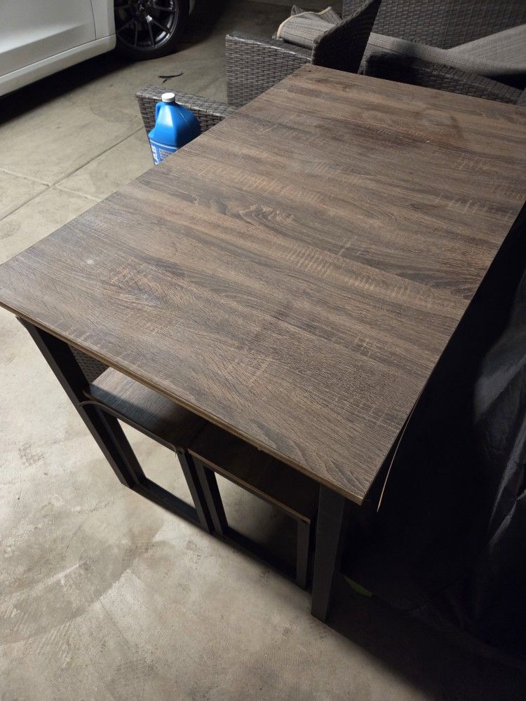 3 Piece Dining Table With Benches