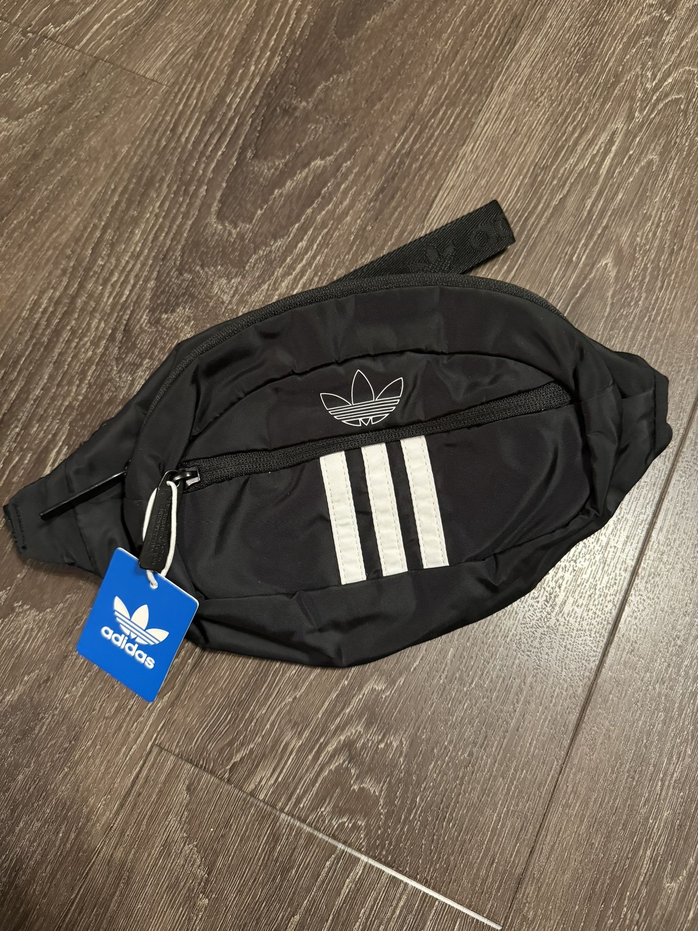 Adidas 3 Stripe Waist Pack Black/White Bag