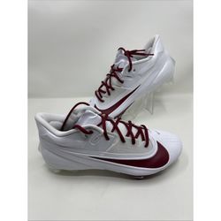 Nike Vapor Edge Elite 360 2 Football Cleats White/Red Men Size 10.5 W FJ6125-105