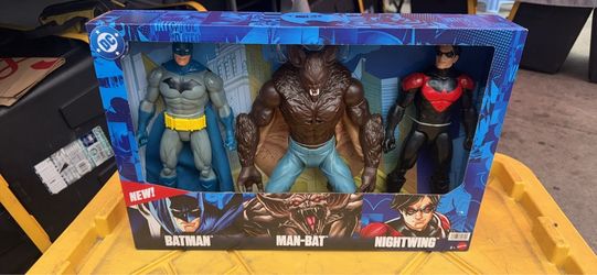 DC Batman & Nightwing vs Man-Bat Action Figure 3-Pack [New Toy] Action Figure,