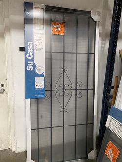 Metal security screen door