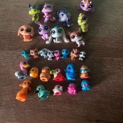 LPS minis with some squishy animal toys