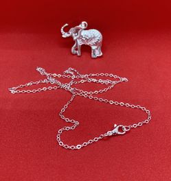 Elephant charm and necklace