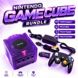 💜 Nintendo GameCube Console Bundle DOL-101 w/ Controller, HDMI TESTED WORKING!