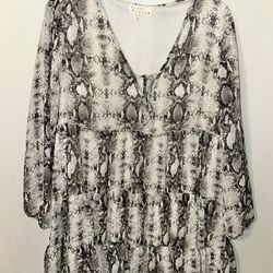 Gray Snake Print Shirt 