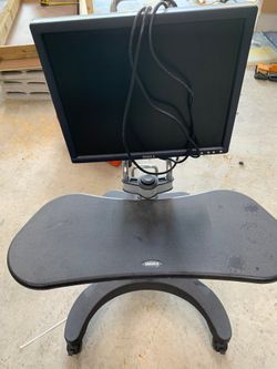 Computer stand with monitor