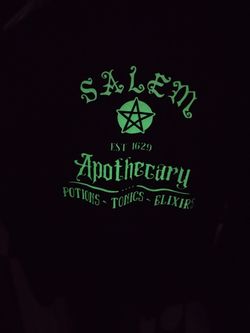 Glow In The Dark Salem Witch, Apothecary Themed Tee 