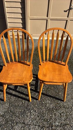 Twin Wooden Chairs