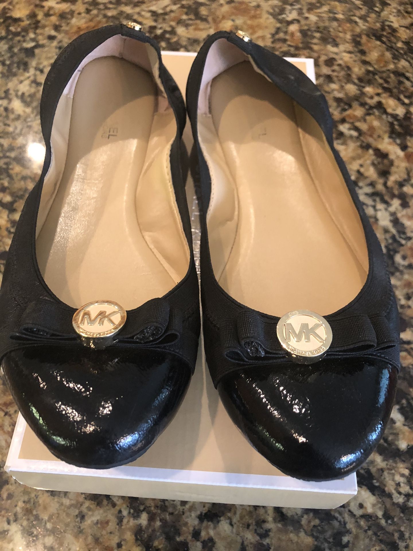 Michael Kors black ballet flats