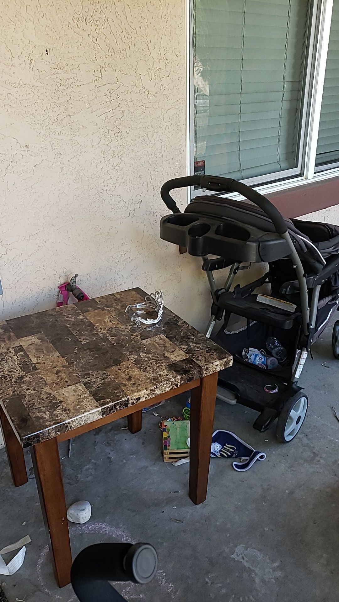 FREE End table and double stroller