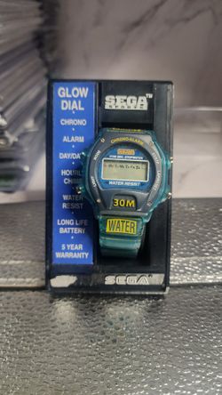 Rare Find Sega Sports Vintage Watch New Never Used !! Video Games Turquoise