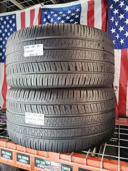 ✅ 2 USED TIRES 295/35ZR21 PIRELLI SCORPION ZERO A/S ALL SEASON 295 35 21