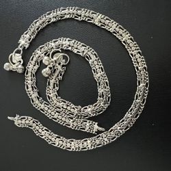 Pure Silver Pair Of Anklets