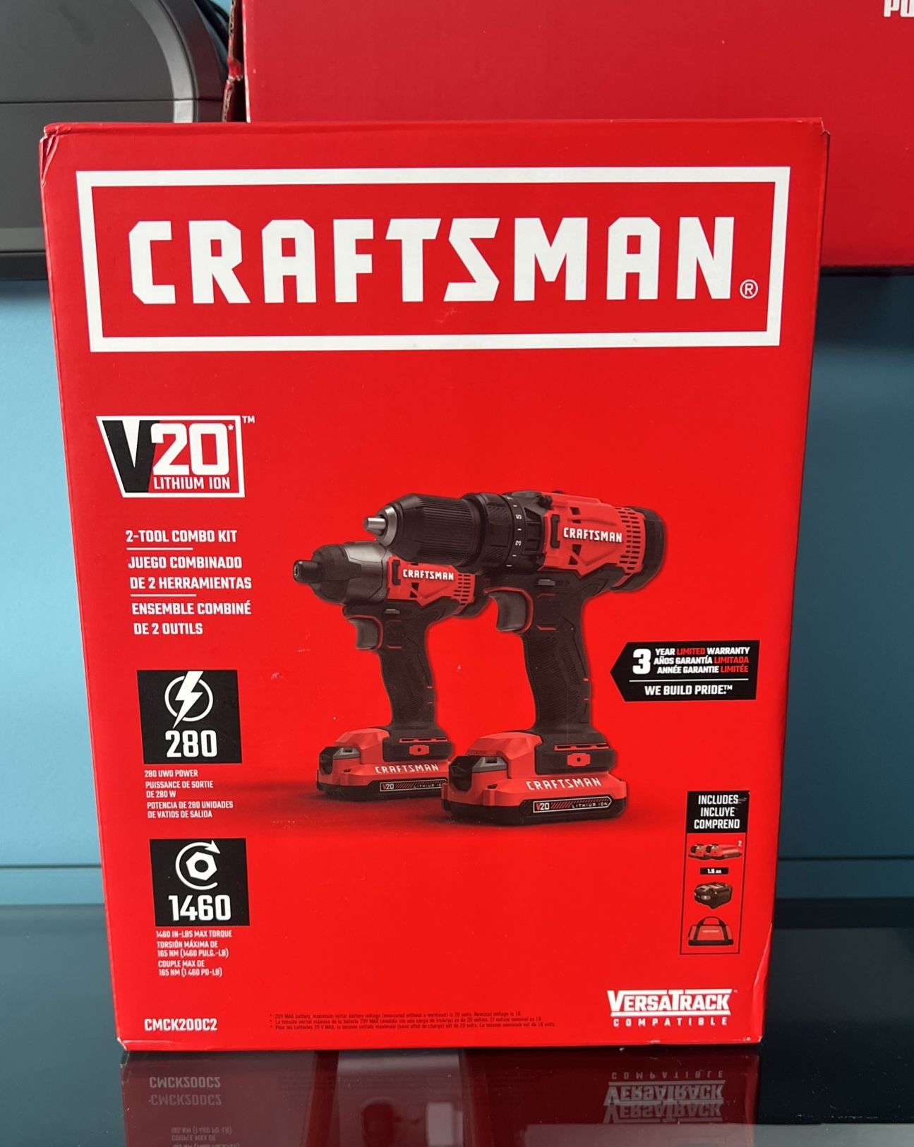 Craftsman CMCK200C2 V20 Lithium Heavy Duty Portable Power 2 Tool Combo Kit