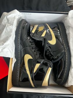 Jordan 1 black and gold metallic