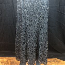 Black And Gold Lace Skirt Sz Small