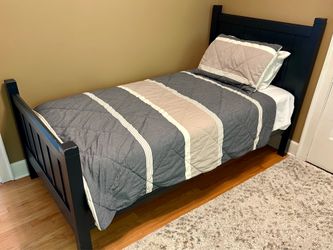 Pottery Barn Blue Twin Bed Frame