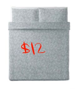 New ikea blue/white queen/full duvet set $12