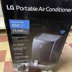LG Electronics 10,000 BTU (DOE) 115-Volt Portable Air Conditioner LP1021BHSM Cools 500 Sq Ft with Heat, Dehumidifier, Wi-Fi Enabled