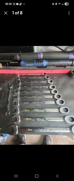 Snap On 11pc 12-Point Ratcheting Metric Wrench Set 10-19mm & 21mm OXRM710