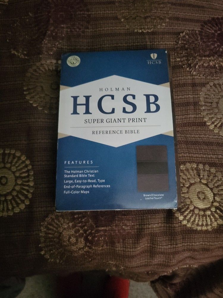 H C S B   Super Giant Print Reference Bible, Tea LeatherTouch by Holman Bible